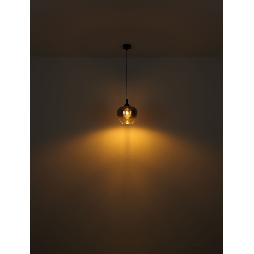Globo - Luster na sajli 1xE27/60W/230V pr. 29 cm crno