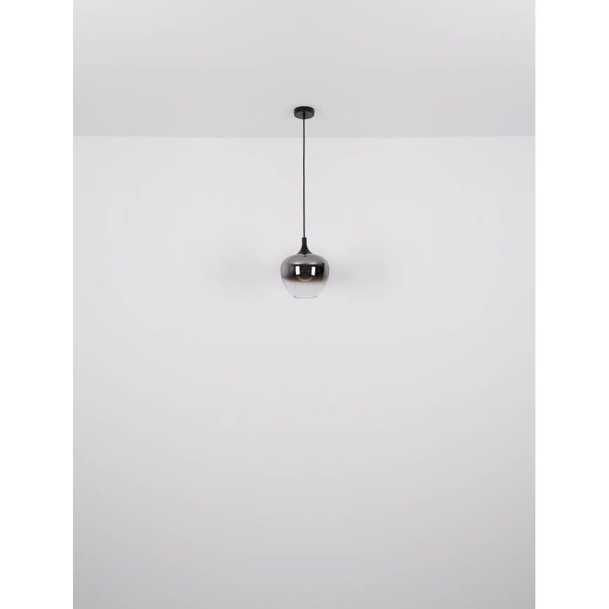 Globo - Luster na sajli 1xE27/60W/230V pr. 29 cm crno