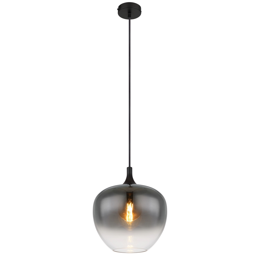 Globo - Luster na sajli 1xE27/60W/230V pr. 29 cm crno