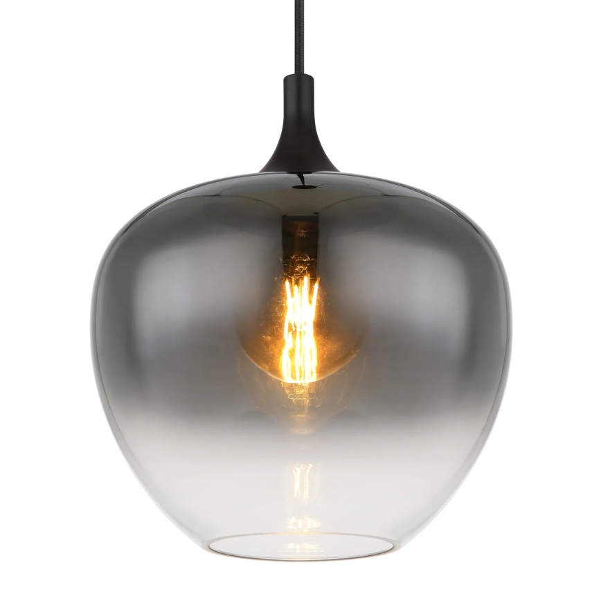 Globo - Luster na sajli 1xE27/60W/230V pr. 29 cm crno