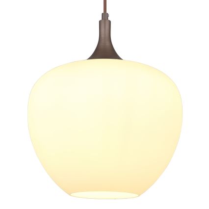 Globo - Luster na sajli 1xE27/60W/230V pr. 29 cm bela/braon