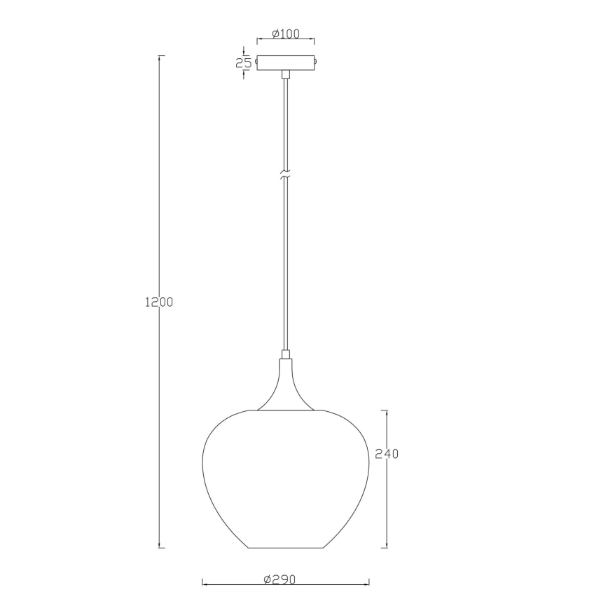 Globo - Luster na sajli 1xE27/40W/230V pr. 29 cm bela/antracit