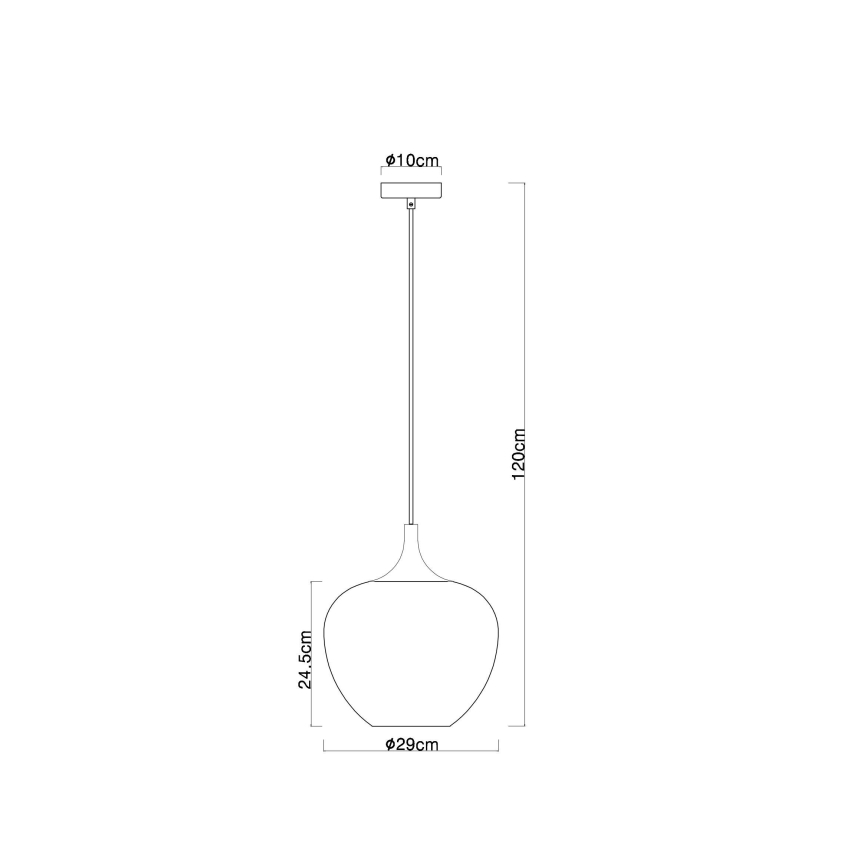 Globo - Luster na sajli 1xE27/60W/230V pr. 29 cm bela