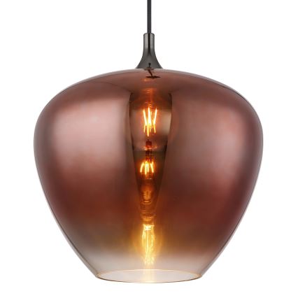 Globo - Luster na sajli 1xE27/60W/230V pr. 40 cm bakrena