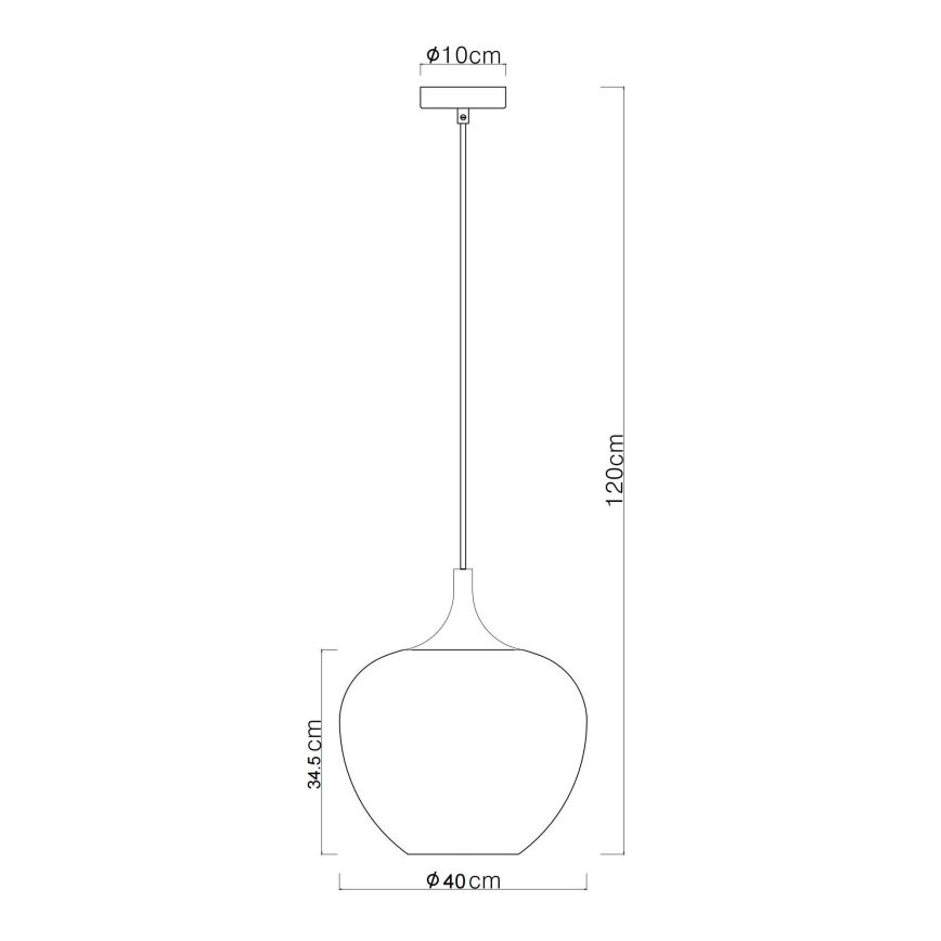 Globo - Luster na sajli 1xE27/60W/230V pr. 40 cm bakrena