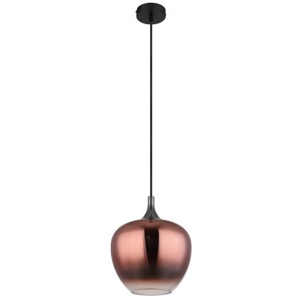 Globo - Luster na sajli 1xE27/60W/230V pr. 24 cm bakrena
