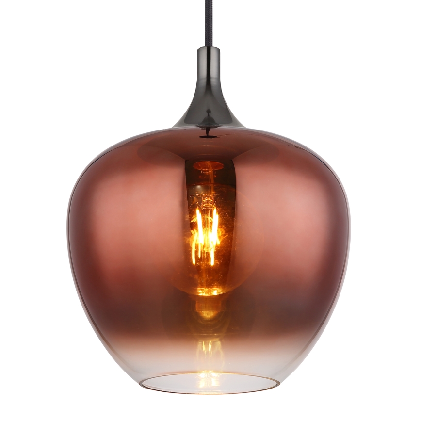 Globo - Luster na sajli 1xE27/60W/230V pr. 24 cm bakrena