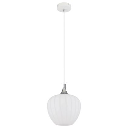 Globo - Luster na sajli 1xE27/60W/230V pr. 24 cm bela