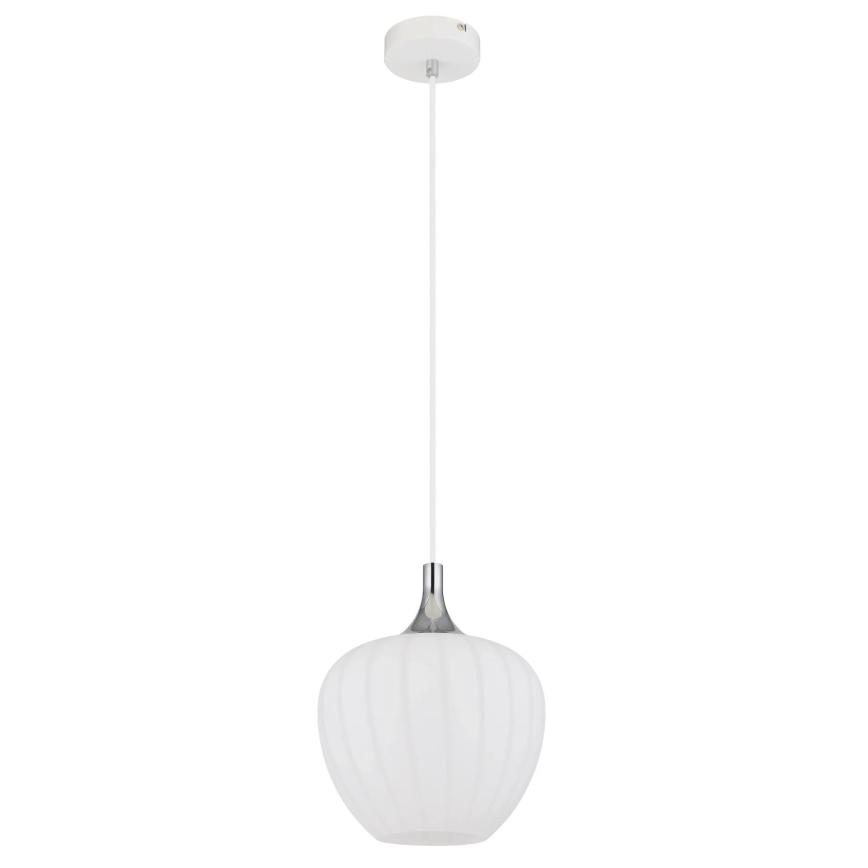 Globo - Luster na sajli 1xE27/60W/230V pr. 24 cm bela