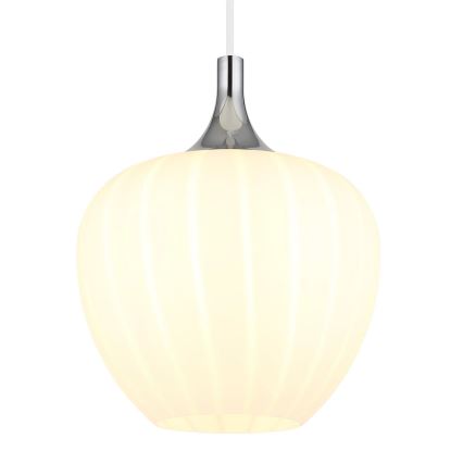 Globo - Luster na sajli 1xE27/60W/230V pr. 24 cm bela