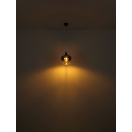 Globo - Podna lampa 1xE27/40W/230V crna/zadimljena