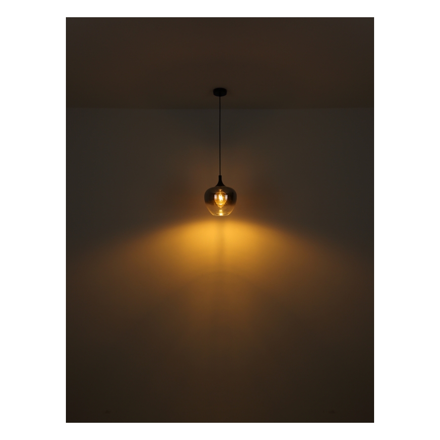 Globo - Podna lampa 1xE27/40W/230V crna/zadimljena