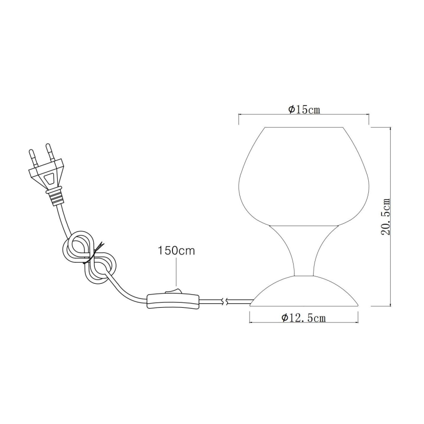 Globo - Stona lampa 1xE27/40W/230V crno
