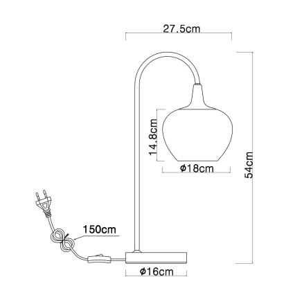 Globo - Stona lampa 1xE27/40W/230V bakrena
