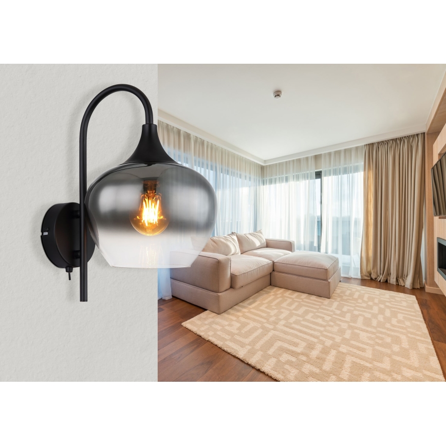 Globo - Zidna lampa 1xE27/40W/230V crno