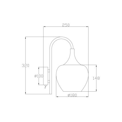 Globo - Zidna lampa 1xE27/40W/230V bela/antracit