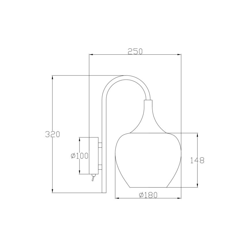 Globo - Zidna lampa 1xE27/40W/230V bela/antracit