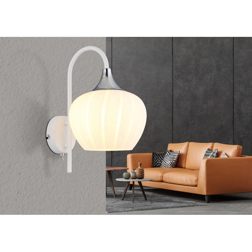 Globo - Zidna lampa 1xE27/40W/230V bela