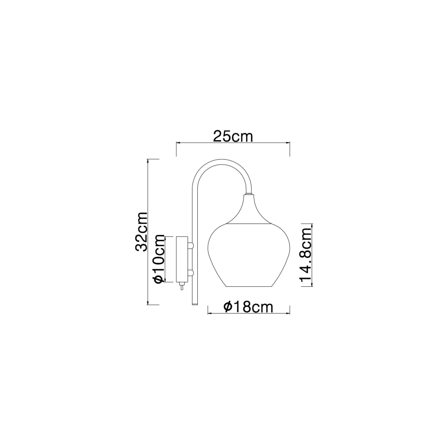 Globo - Zidna lampa 1xE27/40W/230V bela