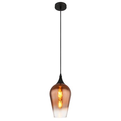 Globo - Luster na sajli 1xE27/60W/230V pr. 18 cm bakrena