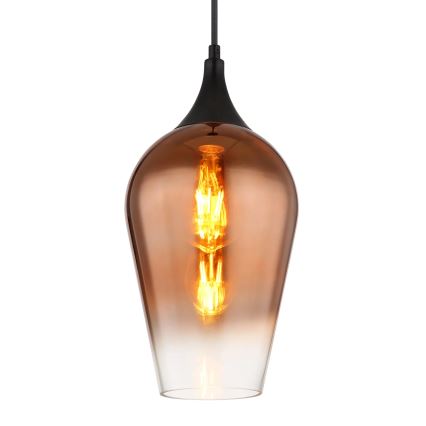 Globo - Luster na sajli 1xE27/60W/230V pr. 18 cm bakrena