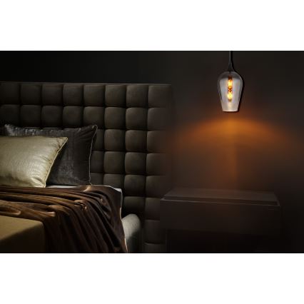 Globo - Luster na sajli 1xE27/60W/230V pr. 18 cm crno
