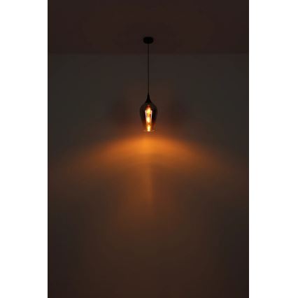 Globo - Luster na sajli 1xE27/60W/230V pr. 18 cm crno