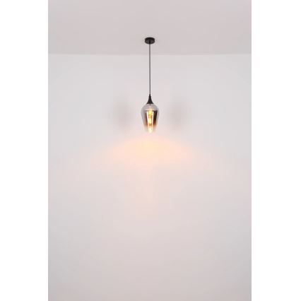 Globo - Luster na sajli 1xE27/60W/230V pr. 18 cm crno