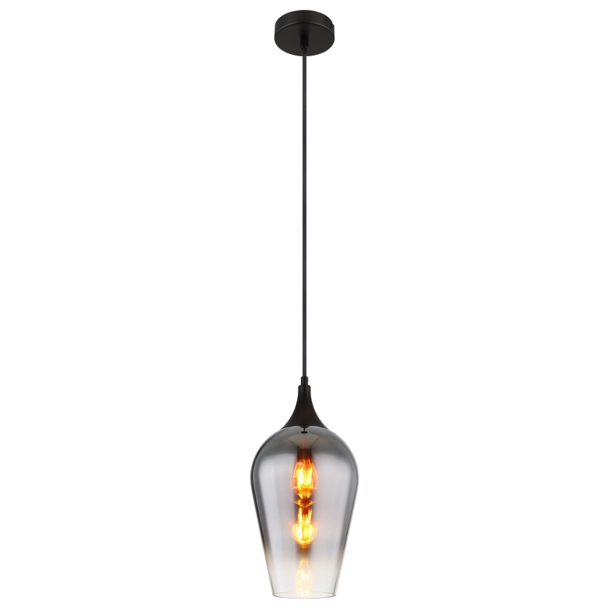 Globo - Luster na sajli 1xE27/60W/230V pr. 18 cm crno