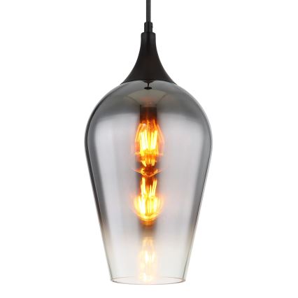 Globo - Luster na sajli 1xE27/60W/230V pr. 18 cm crno