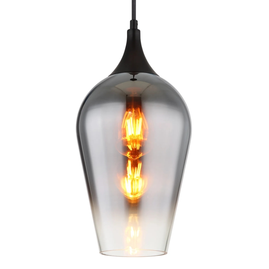 Globo - Luster na sajli 1xE27/60W/230V pr. 18 cm crno
