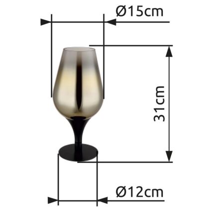 Globo - Stona lampa 1xE27/40W/230V pr. 15 cm zlatna
