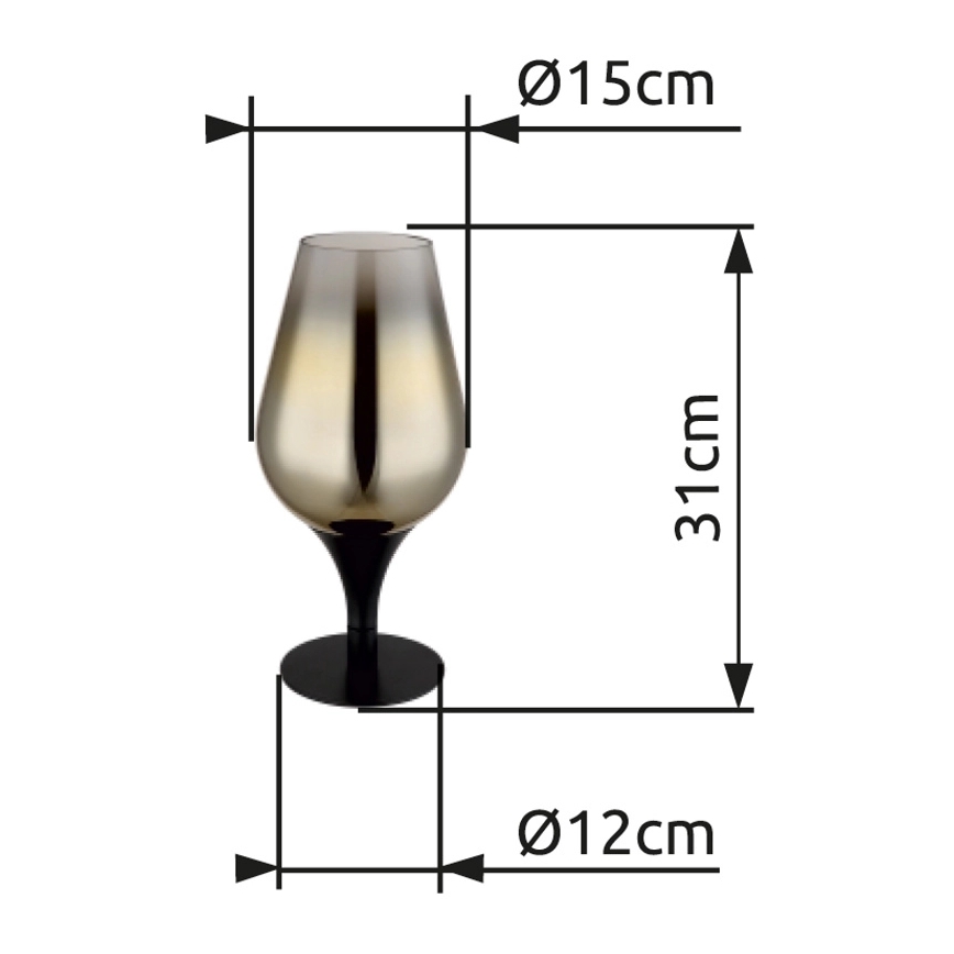 Globo - Stona lampa 1xE27/40W/230V pr. 15 cm zlatna