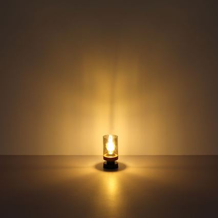 Globo - Stona lampa 1xE27/40W/230V metal/drvo