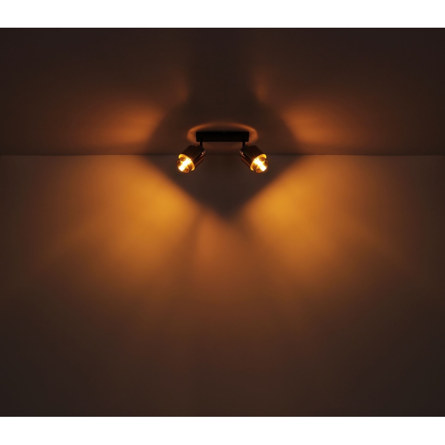 Globo - Reflektorska lampa 2xE27/40W/230V crno/mesing