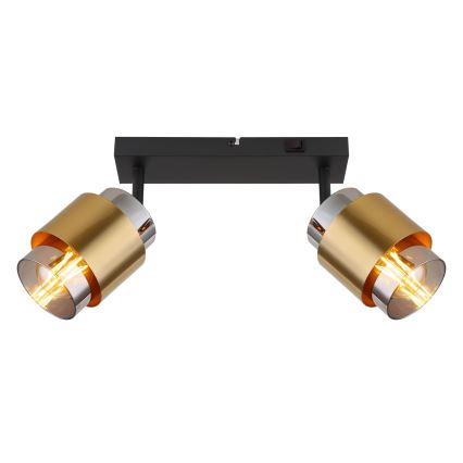 Globo - Reflektorska lampa 2xE27/40W/230V crno/mesing