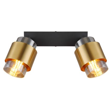 Globo - Reflektorska lampa 2xE27/40W/230V crno/mesing