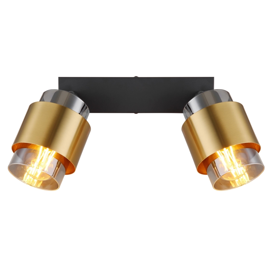 Globo - Spot svetiljka 2xE27/40W/230V crna/mesing