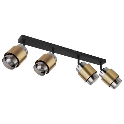 Globo - Reflektorsko svetlo 4xE27/40W/230V crna/mesing