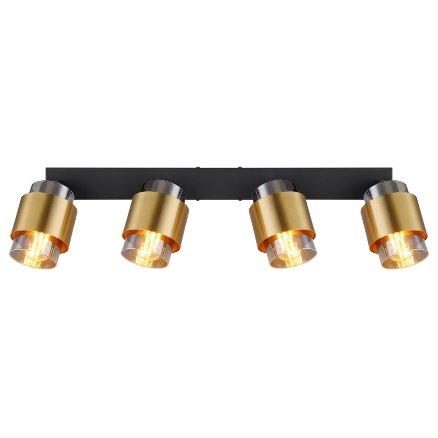 Globo - Reflektorsko svetlo 4xE27/40W/230V crna/mesing