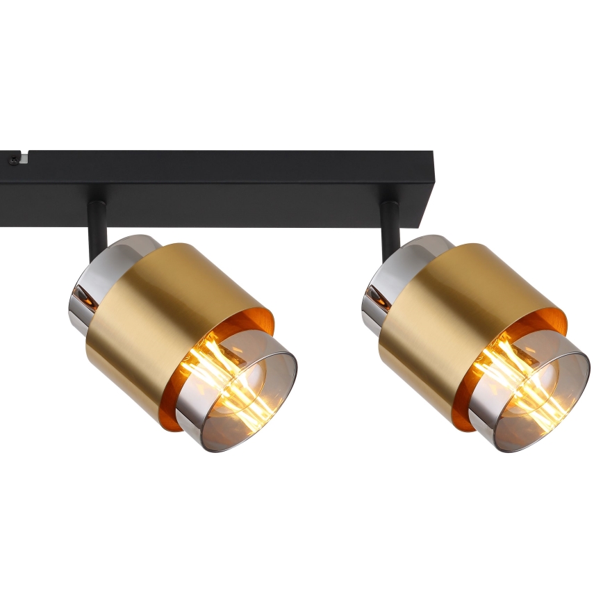 Globo - Reflektorsko svetlo 4xE27/40W/230V crna/mesing