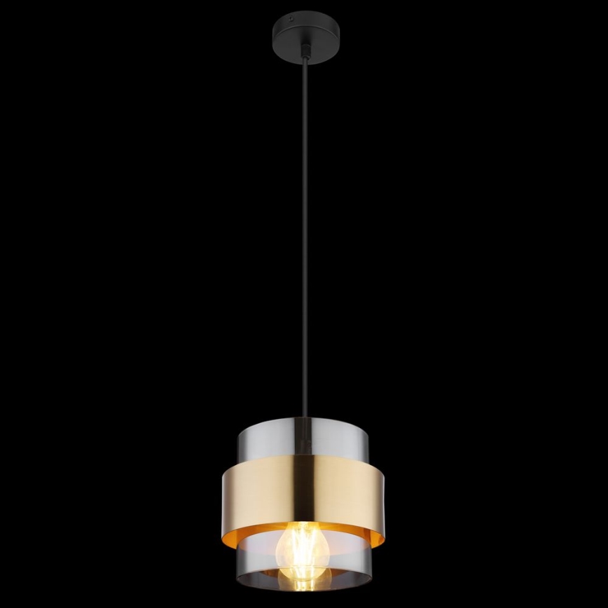 Globo - Luster na sajli 1xE27/60W/230V crno/mesing