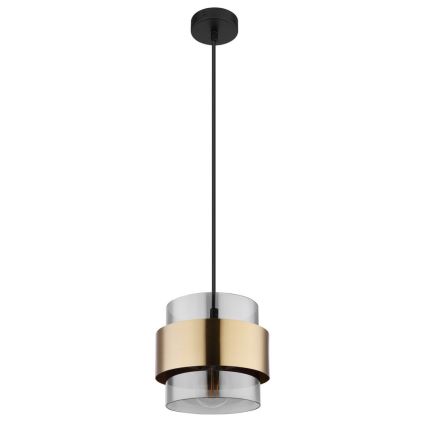 Globo - Luster na sajli 1xE27/60W/230V crno/mesing