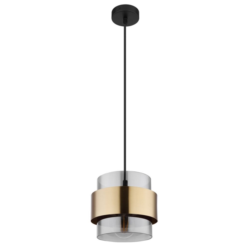 Globo - Luster na sajli 1xE27/60W/230V crno/mesing