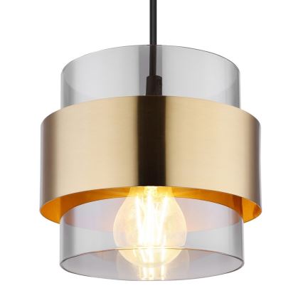 Globo - Luster na sajli 1xE27/60W/230V crno/mesing