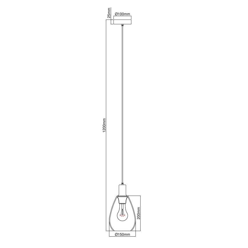 Globo - Luster na sajli 1xE27/40W/230V mesing