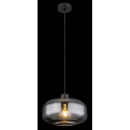 Globo - Luster na sajli 1xE27/40W/230V pr. 28 cm sivo