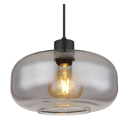 Globo - Luster na sajli 1xE27/40W/230V pr. 28 cm sivo