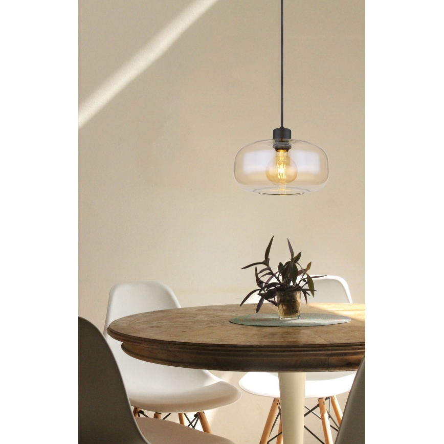 Globo - Luster na sajli 1xE27/40W/230V pr. 28 cm prozirna