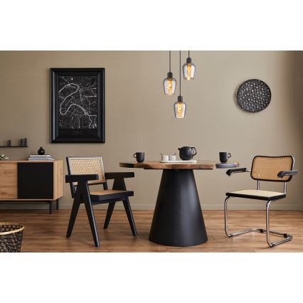 Globo - Luster na sajli 3xE27/40W/230V pr. 28,5 cm crno